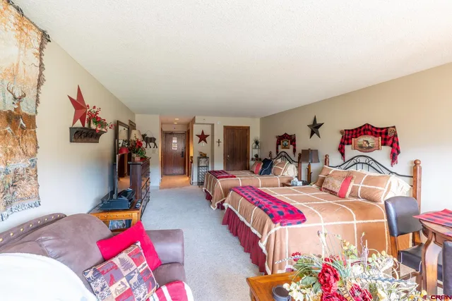 a living room with furniture and a couch