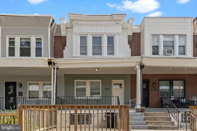 front view of a brick house