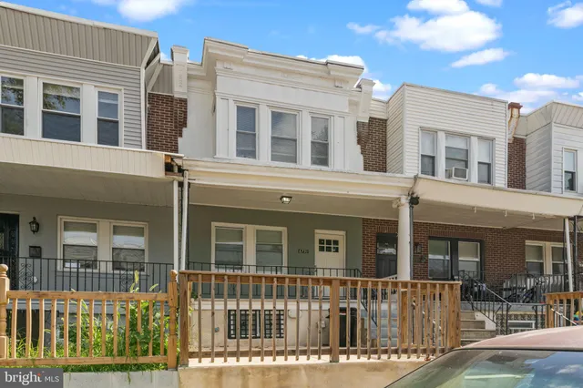 a view of a building with a glass door