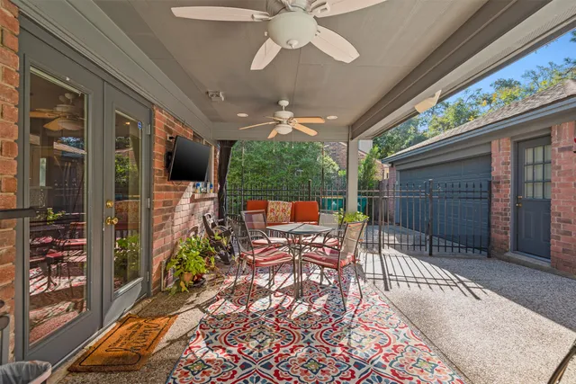 a outdoor space with chairs