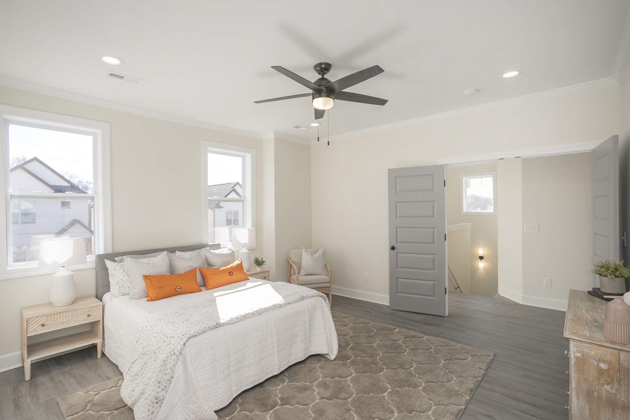 4344 Old Goins Road Nashville, TN 37211 - Photo 16 of 29 a bedroom with a bed and a chandelier