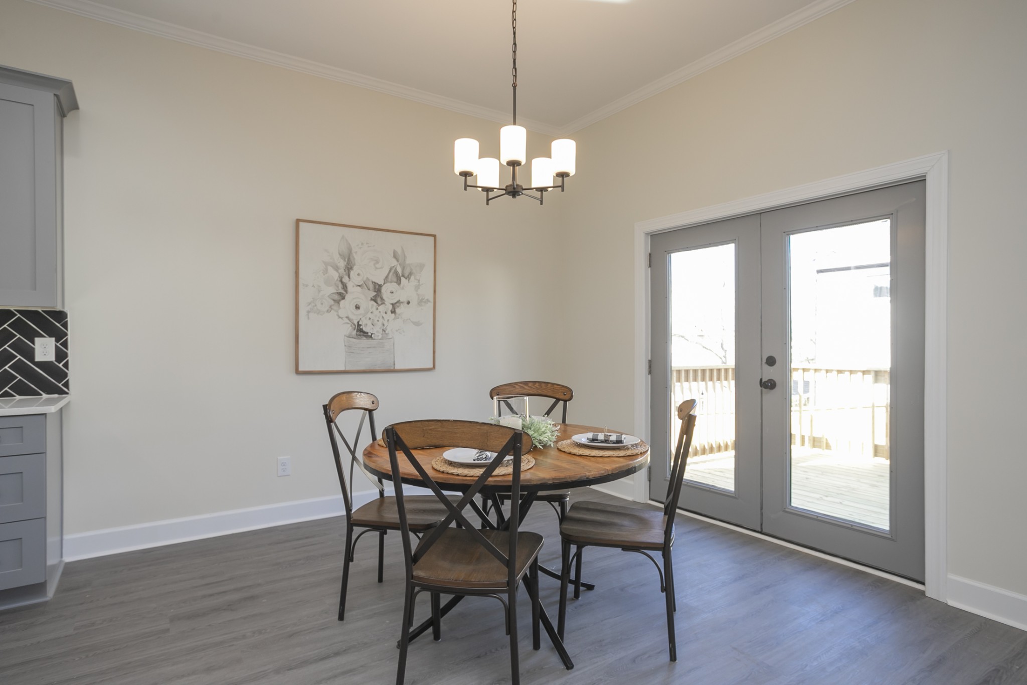 4344 Old Goins Road Nashville, TN 37211 - Photo 7 of 29 a dining room with furniture a chandelier and wooden floor