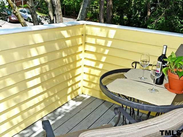3625 Mill Run, Unit 5 Raleigh, NC 27612 - Photo 20 of 22 After renovation, the balcony will have a roof overhang to protect from the elements. Balcony