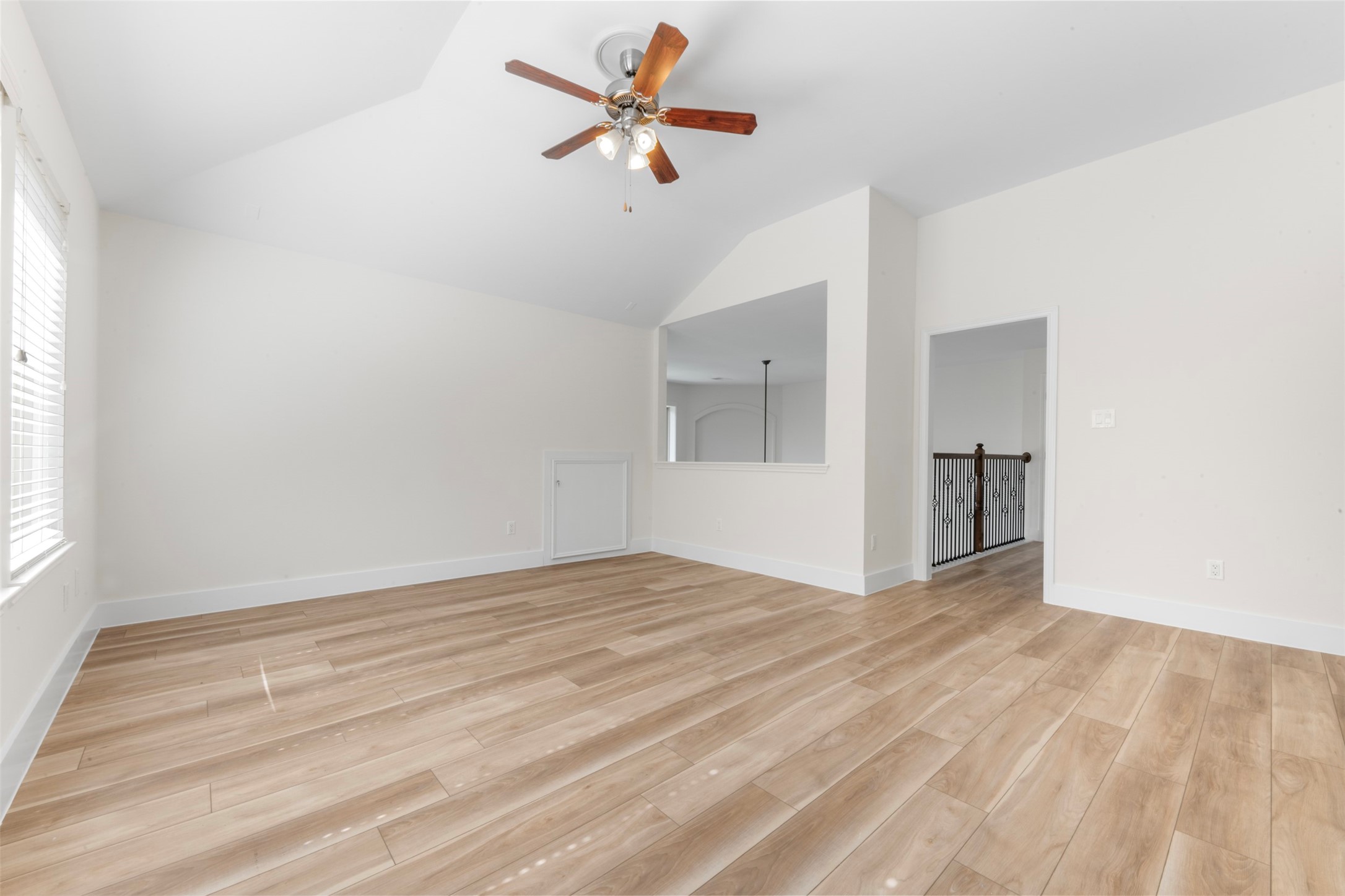 26422 Red Cliff Ridge Katy, TX 77494 - Photo 24 of 40 Lots of light in this game room. High ceiling and neutral flooring allows decor of any type. Have a seating area, a big screen and some game tables!