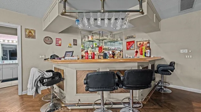 a view of a kitchen with appliances and cabinets