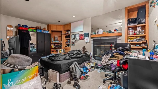 a view of a workspace with furniture