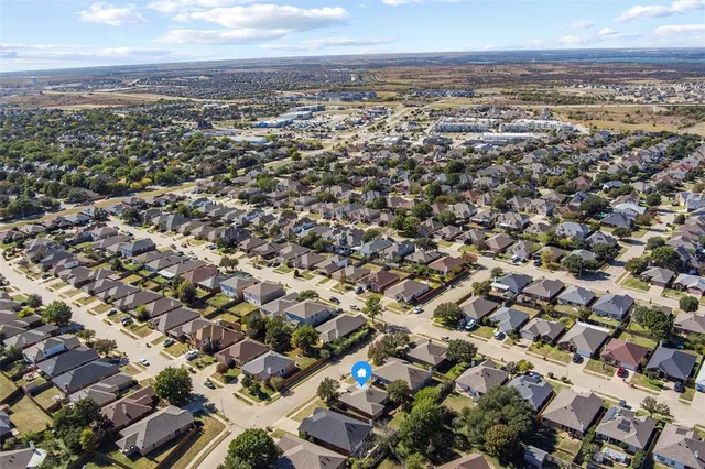 an aerial view of multiple house