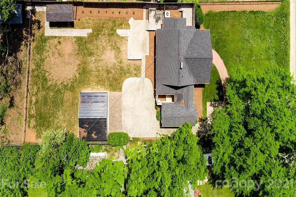 327 Marsh Road Charlotte, NC 28209 - Photo 45 of 48 an aerial view of residential house with outdoor space and trees all around