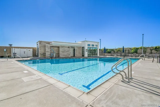 a view of a swimming pool and a terrace