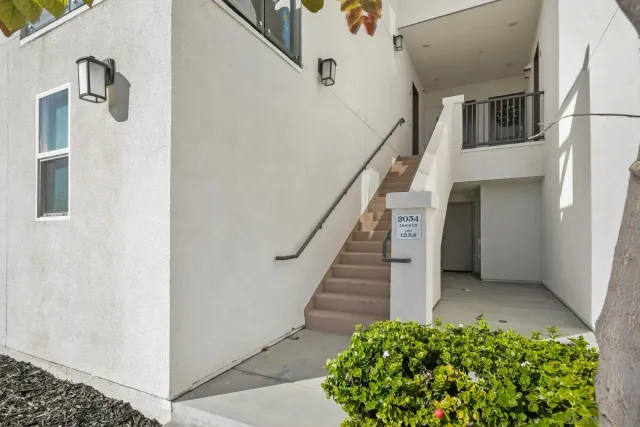 a view of a hallway with entryway