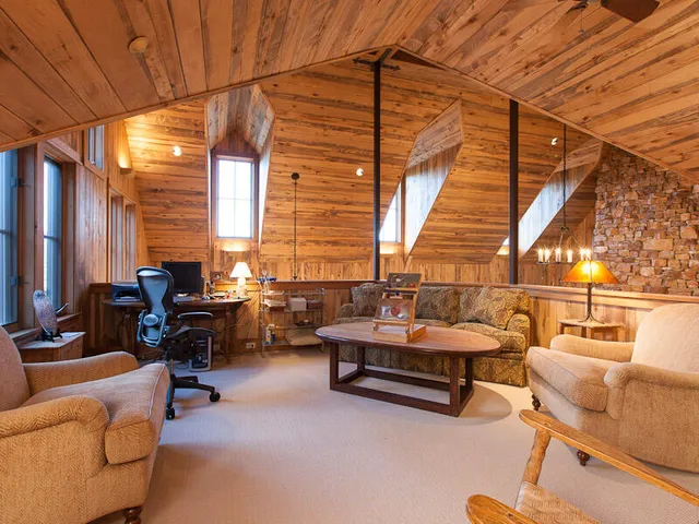 a outdoor space with patio furniture