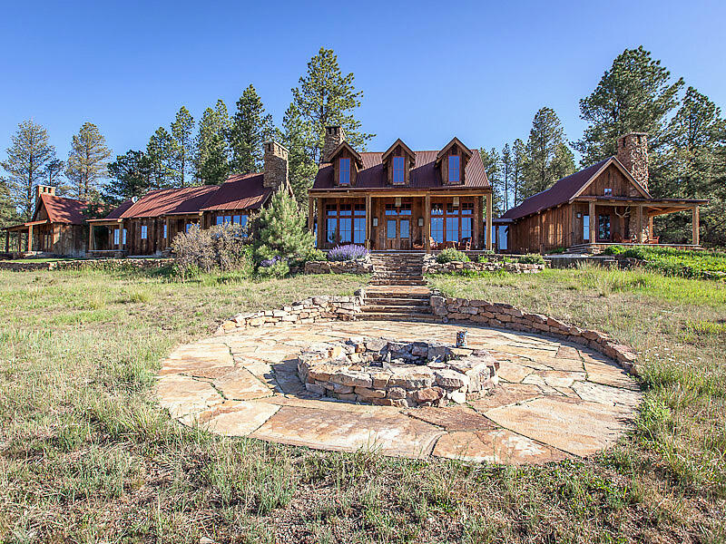484 Gutshall Lane Placerville, CO 81430 - Photo 21 of 32 a view of a big house with a big yard and large trees