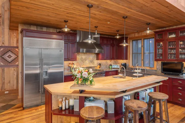 a dining table with chairs and table