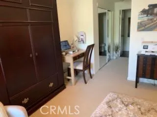 a dining room with furniture