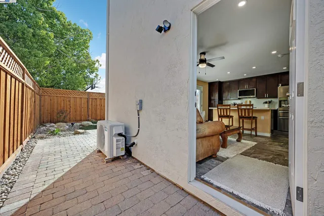 a view of living room and kitchen