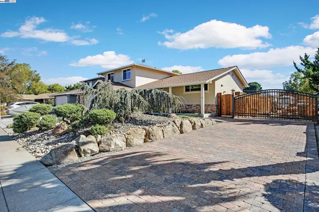 a view of a house with a patio
