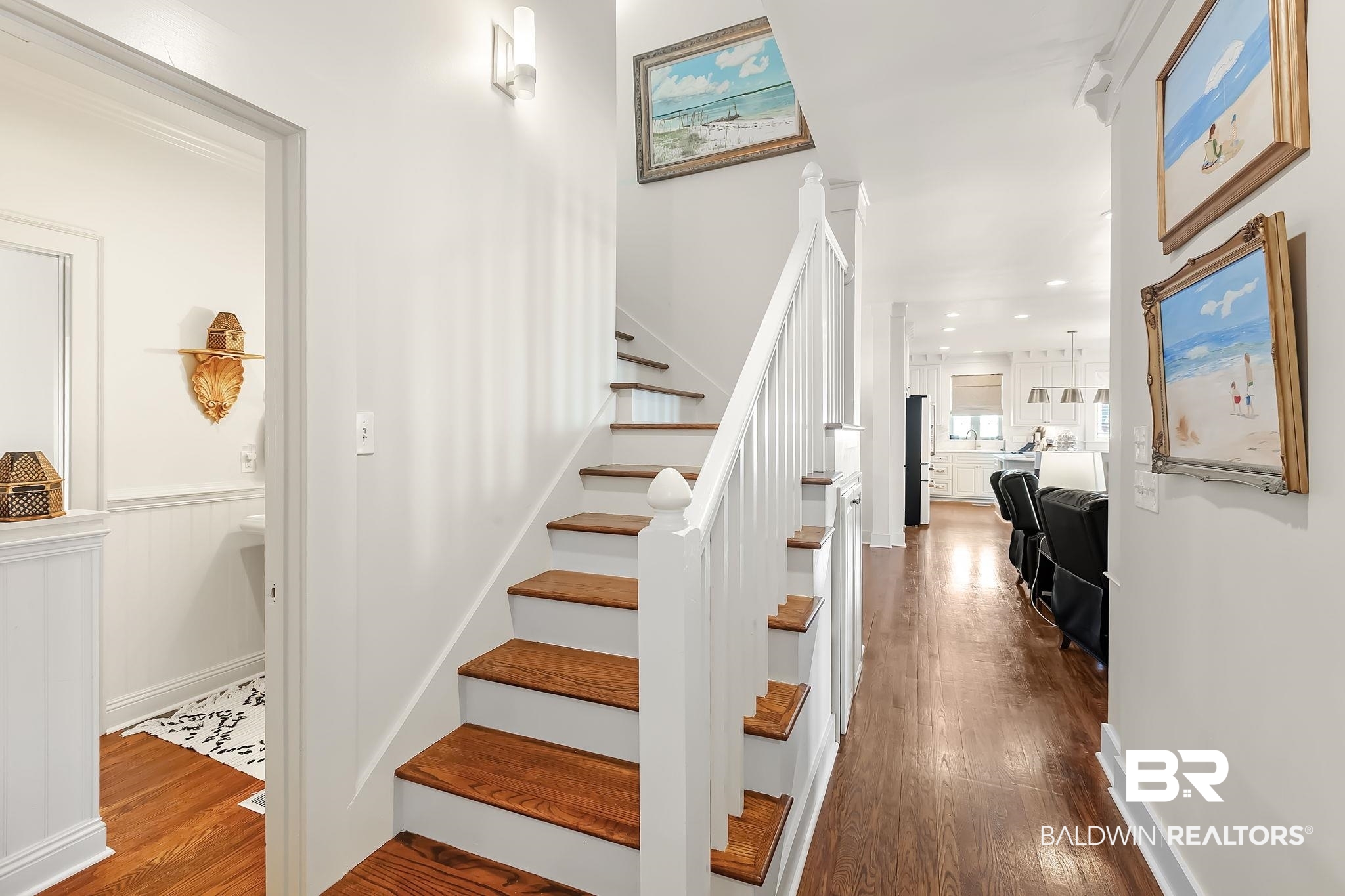 6434 County Road 95 Elberta, AL 36530 - Photo 26 of 99 Staircase featuring wood finished floors and recessed lighting