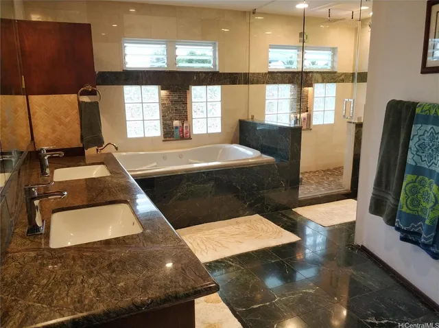 a living room with large window