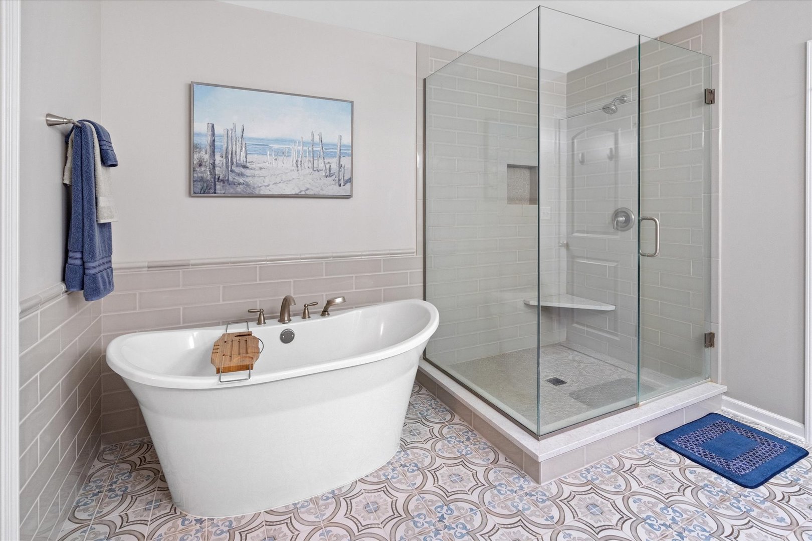 435 Fawn Lane Oswego, IL 60543 - Photo 15 of 26 a bathroom with a bathtub and shower