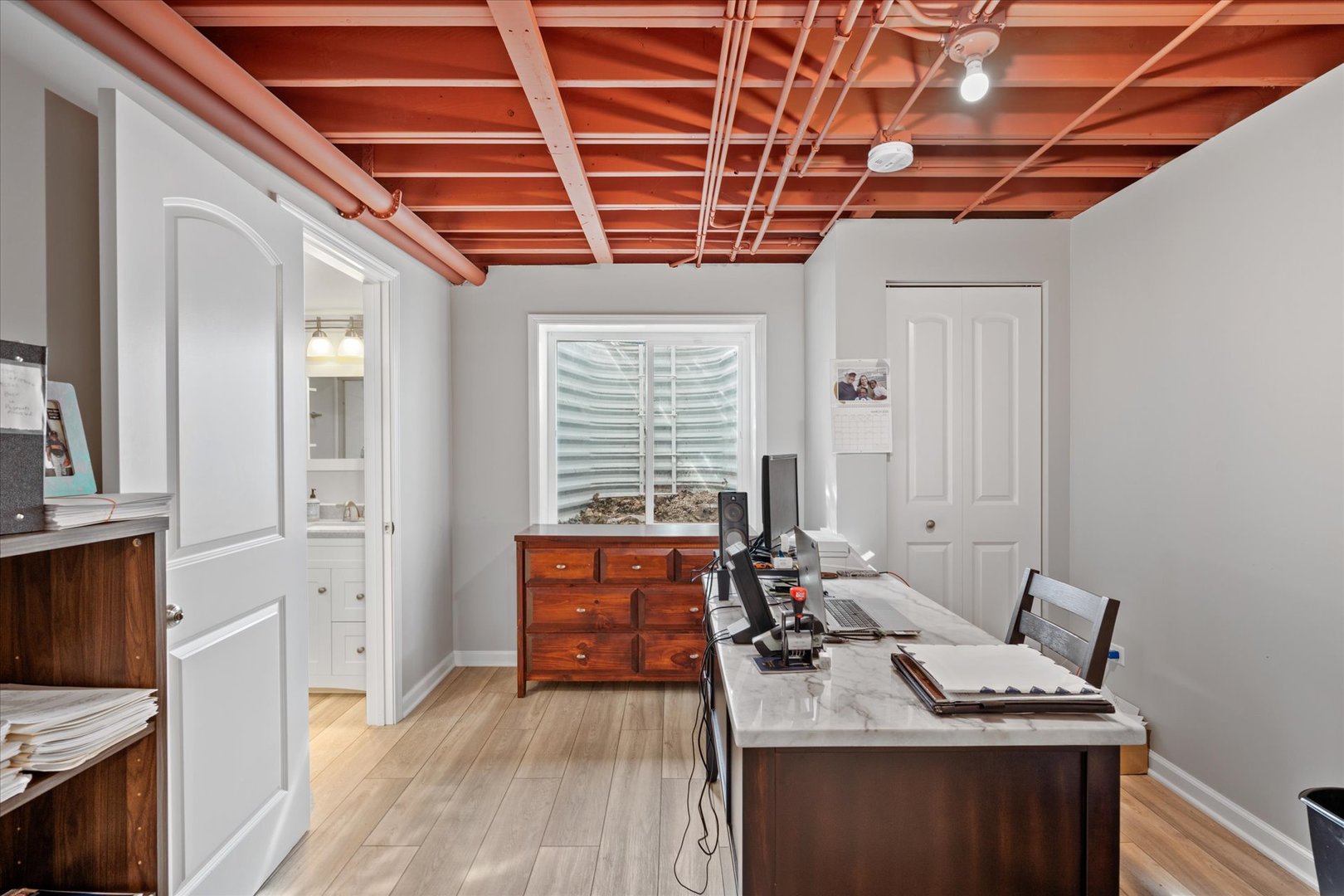 435 Fawn Lane Oswego, IL 60543 - Photo 23 of 26 a view of a room with wooden furniture and windows