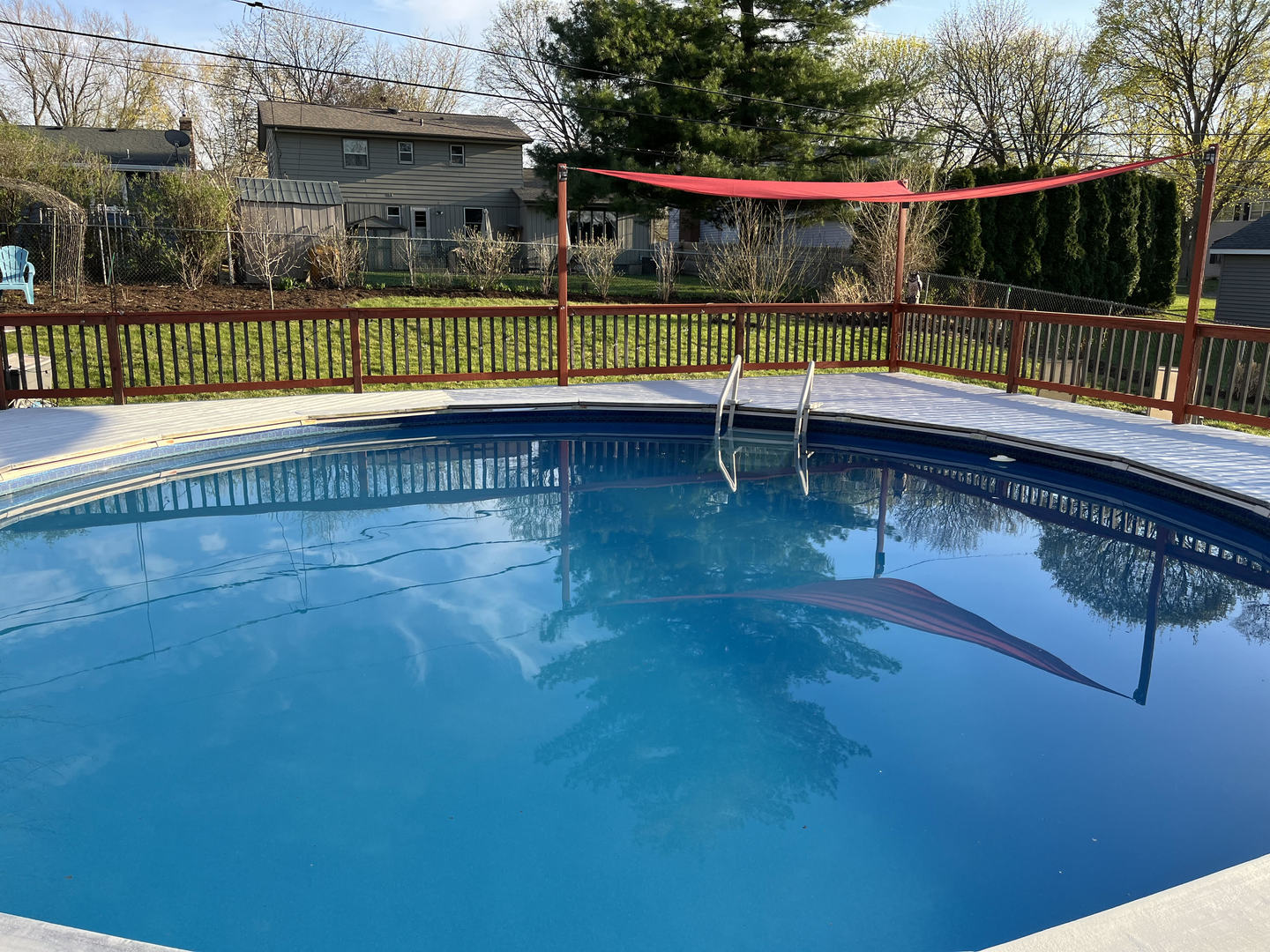 121 Ann Street Cary, IL 60013 - Photo 28 of 30 a view of backyard with deck and wooden floor