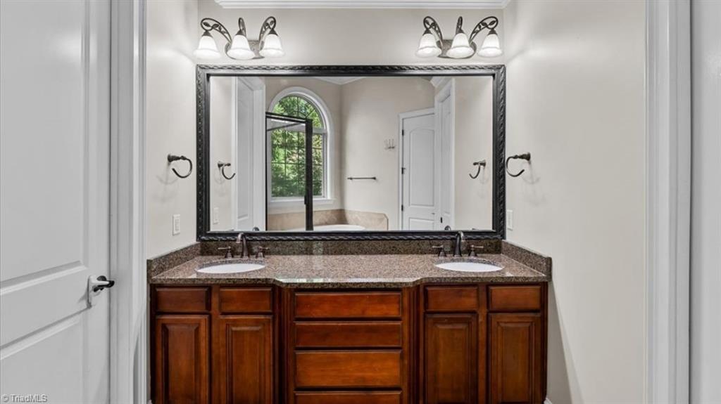 5917 Crutchfield Farm Road Oak Ridge, NC 27310 - Photo 23 of 46 Spa-Like Ensuite with Double Vanity!