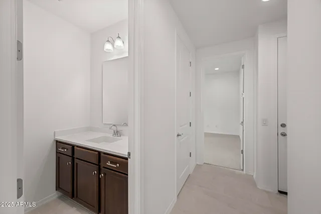 a view of empty room with windows