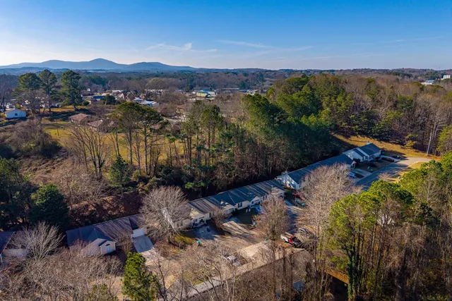 a view of lake with mountain