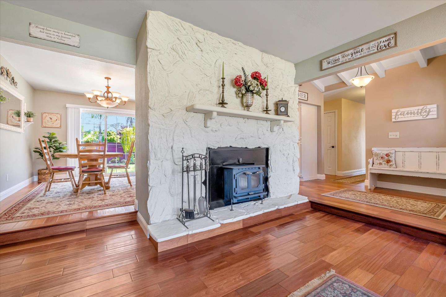 10 Linden Road Watsonville, CA 95076 - Photo 7 of 38 a living room with furniture and a fireplace