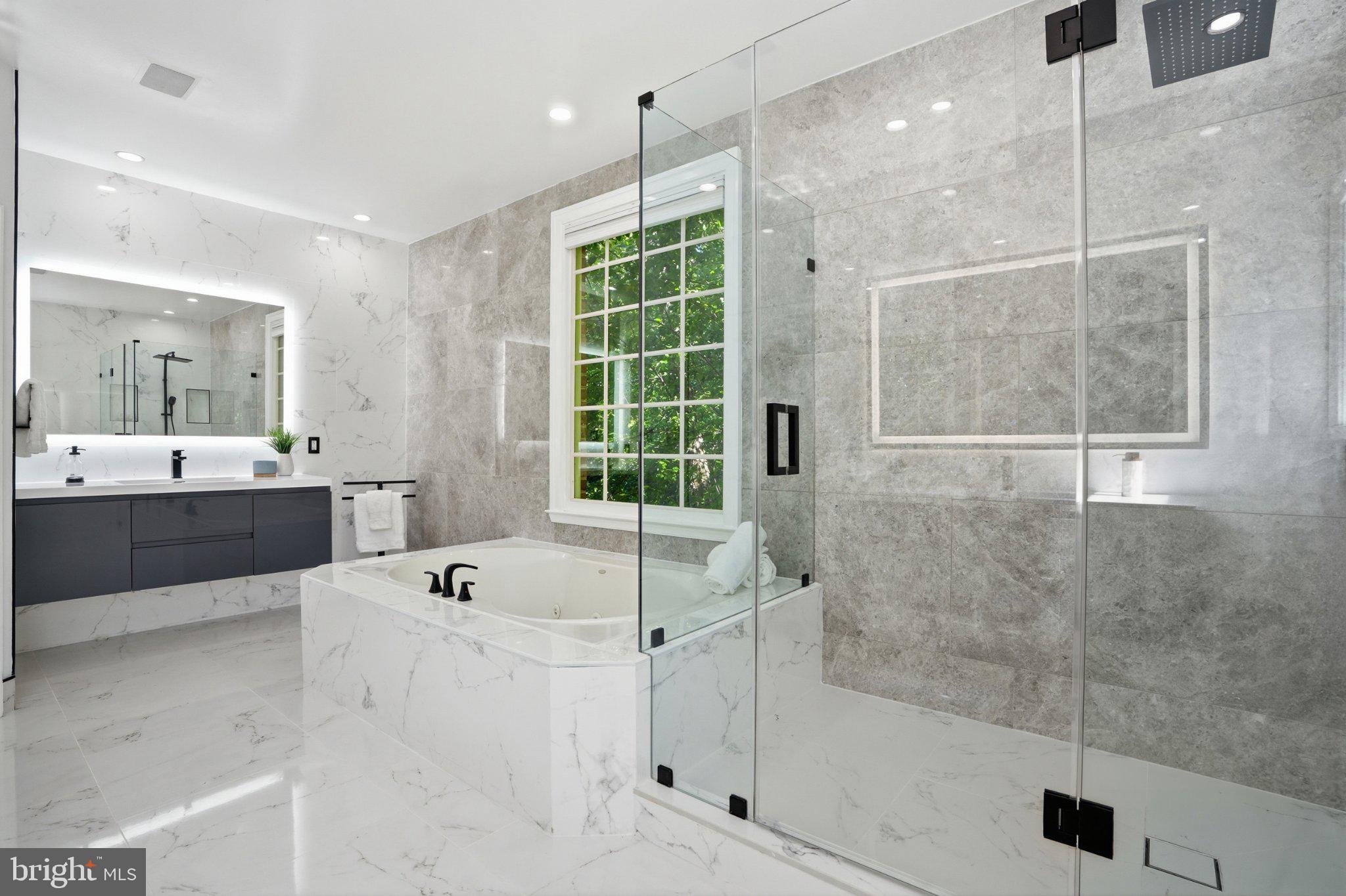 891 Chinquapin Road McLean, VA 22102 - Photo 52 of 78 Luxurious marble-clad spa retreat.