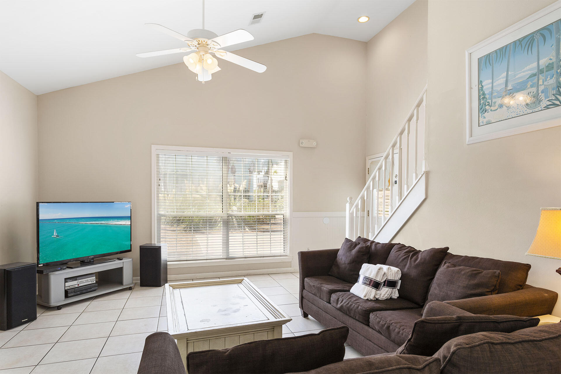 20 Sandy Beach Road Miramar Beach, FL 32550 - Photo 30 of 42 a living room with furniture and a flat screen tv