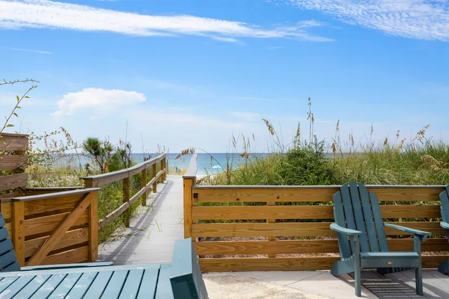 a view of balcony and yard