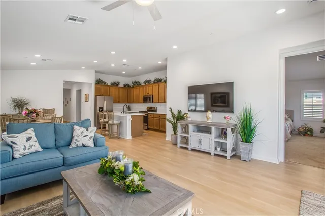a bedroom with a bed and furniture