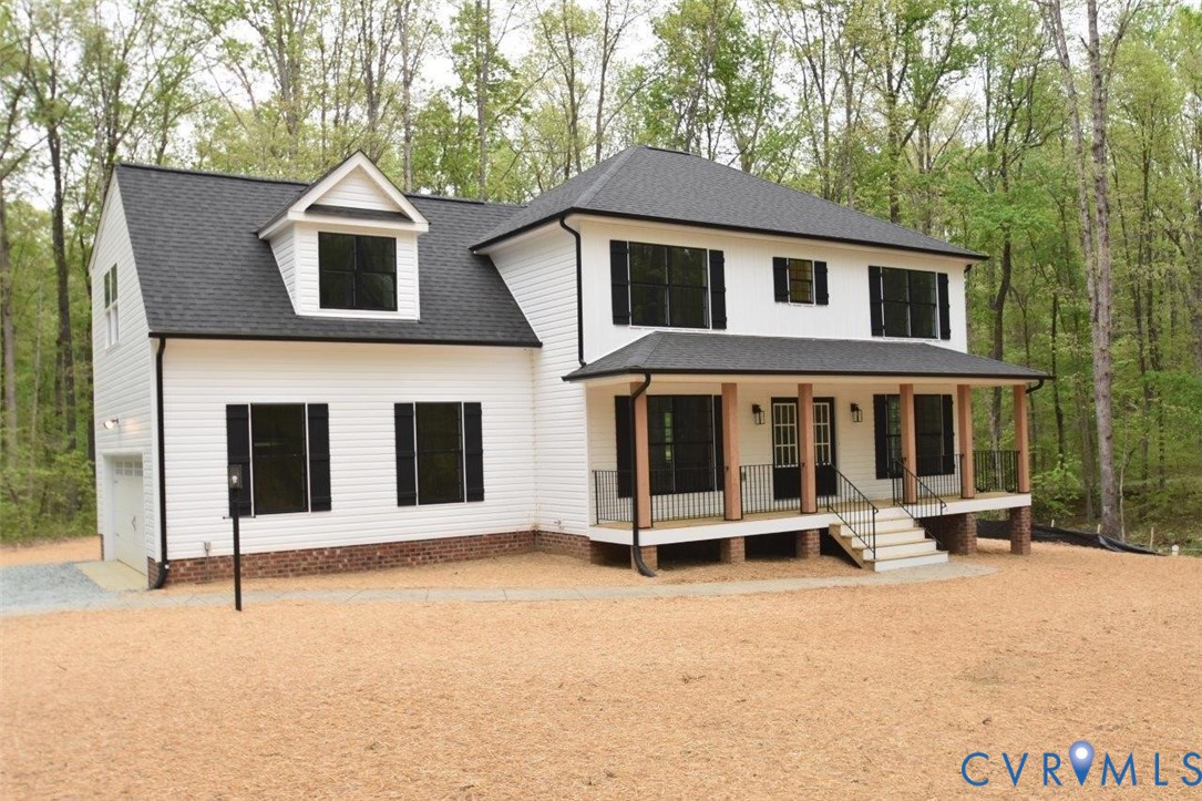 1749 Hollands Road Palmyra, VA 22963 - Photo 39 of 40 Rear view of house featuring a shingled roof, a po