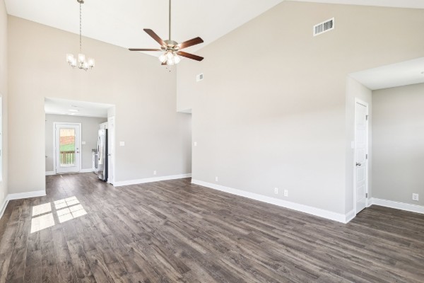 32 Echo Ridge Oak Grove, KY 42262 - Photo 5 of 42 a view of an empty room with wooden floor and a ceiling fan
