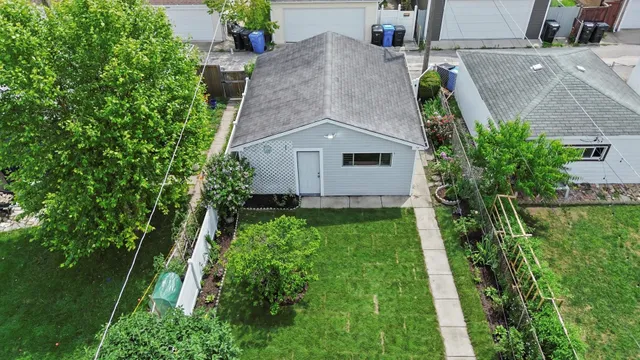 a house view with a garden space