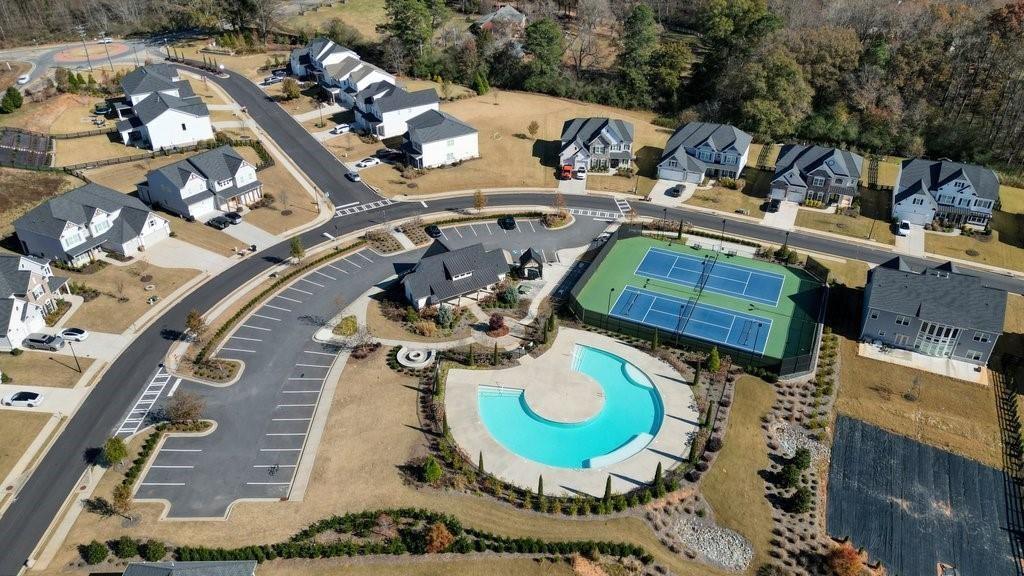 3770 Andover Street Cumming, GA 30028 - Photo 50 of 52 an aerial view of a house with a swimming pool