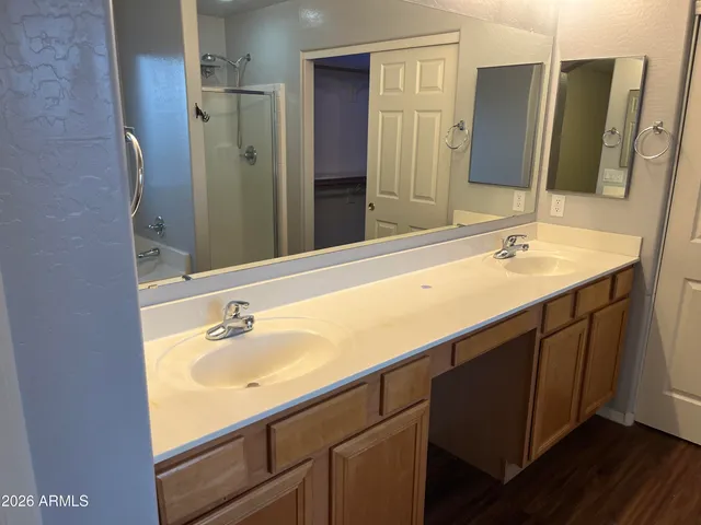 a bathroom with a tub