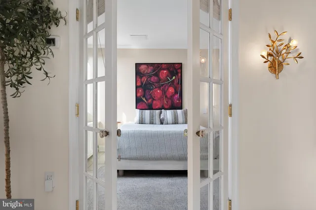 a view of parking garage with cars