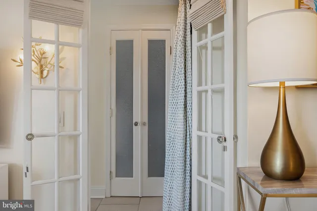 a balcony with furniture