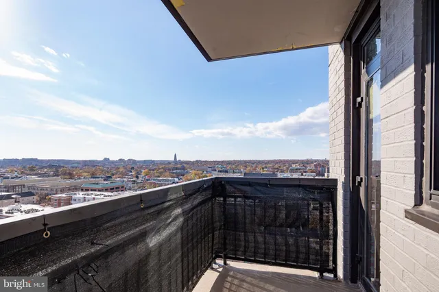 a view of city from balcony