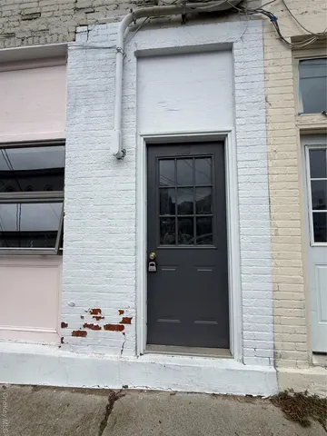 a front view of a house with entryway