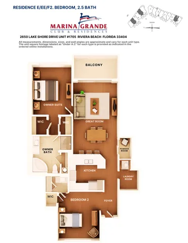 $613,900 | 2650 Lake Shore Drive, Unit 1705, Riviera Beach, FL 33404