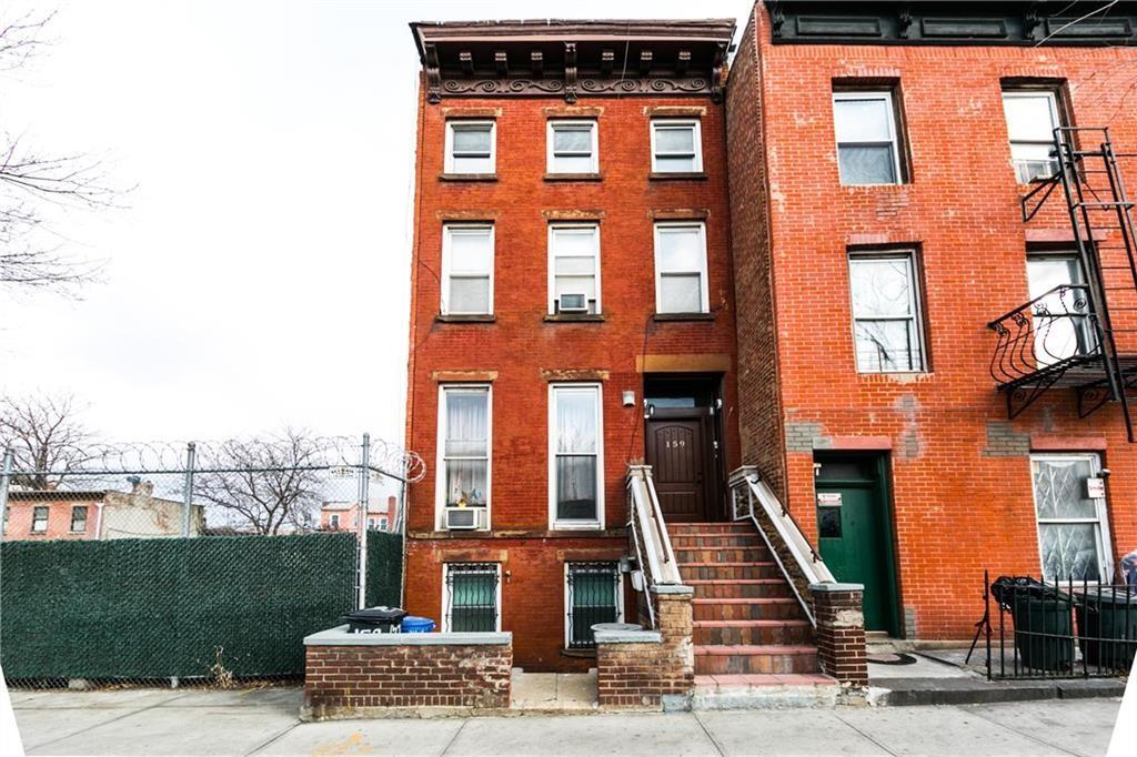 a front view of a building