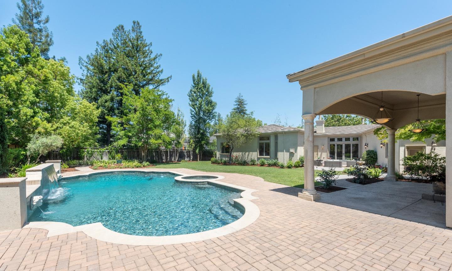 17682 Blanchard Drive Monte Sereno, CA 95030 - Photo 24 of 35 a view of a house with a swimming pool