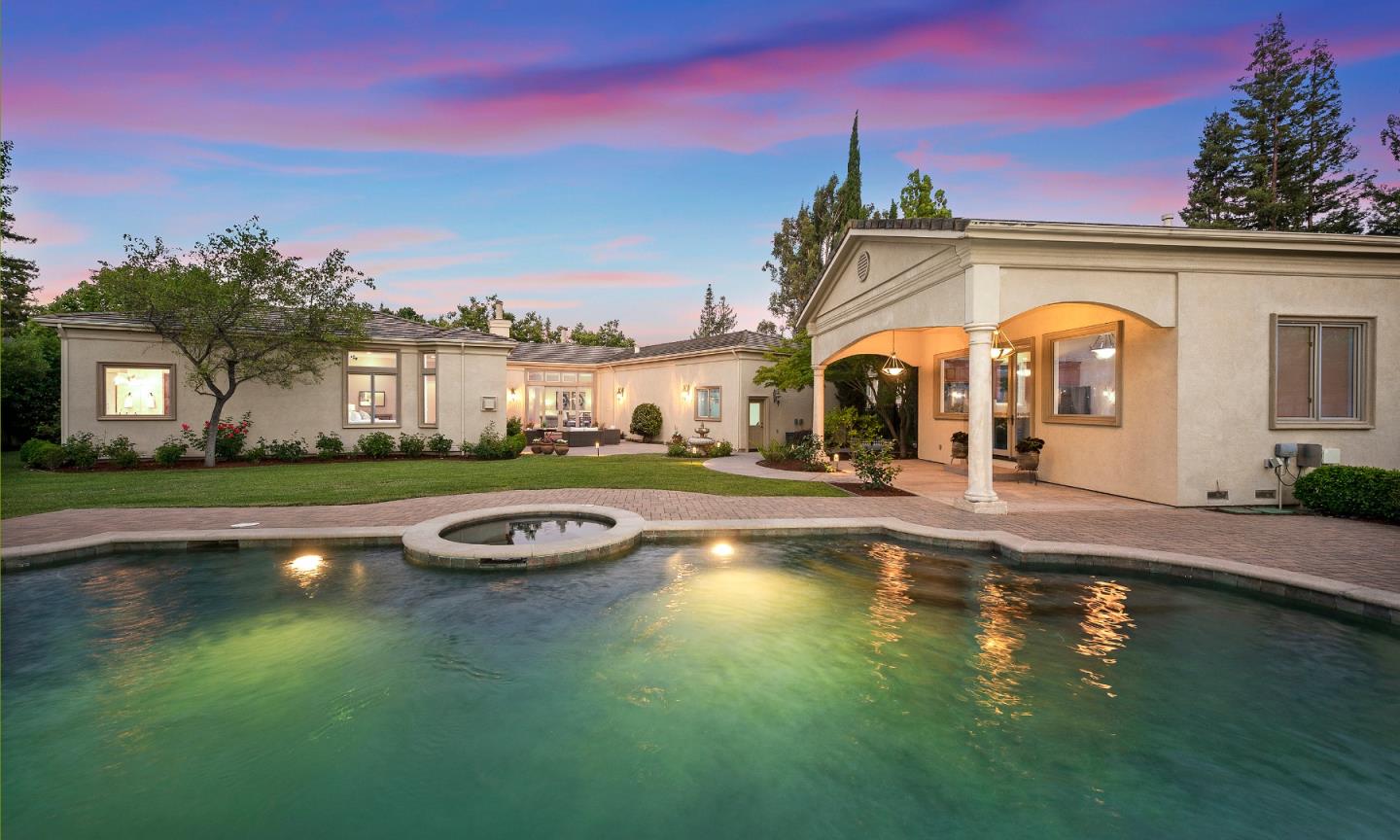 17682 Blanchard Drive Monte Sereno, CA 95030 - Photo 34 of 35 a view of swimming pool with outdoor seating and house in the background