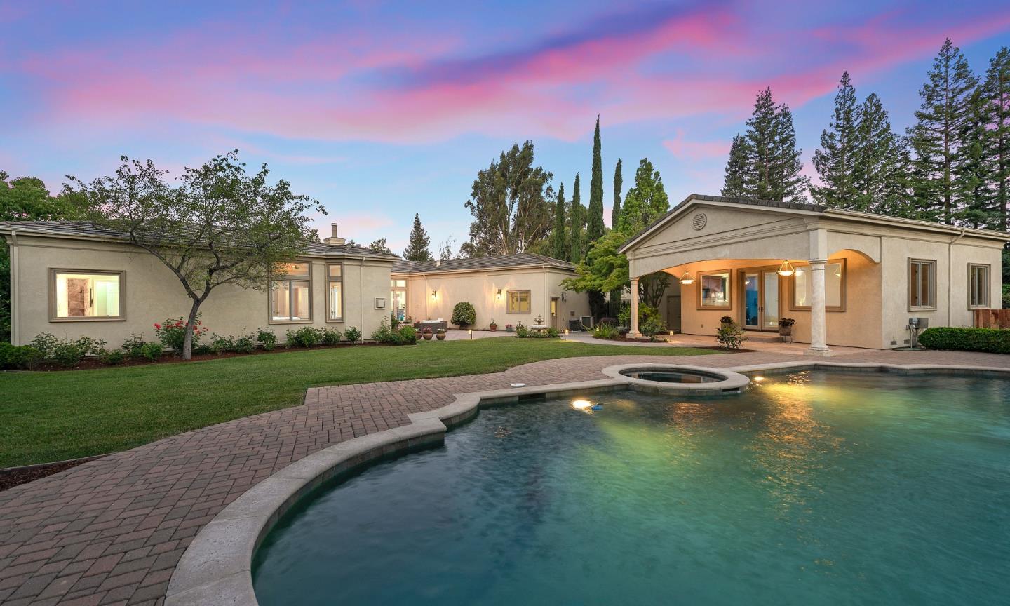 17682 Blanchard Drive Monte Sereno, CA 95030 - Photo 35 of 35 a view of a house with swimming pool next to a yard