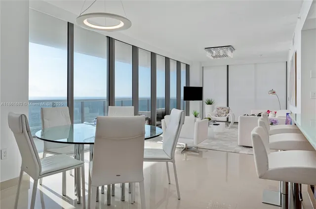 a view of a city and ocean