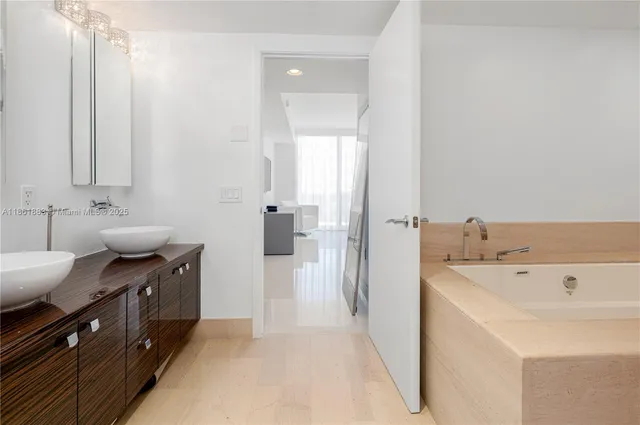 a view of an ocean and beach