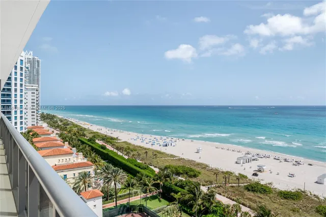 a view of wooden floor with a ocean view